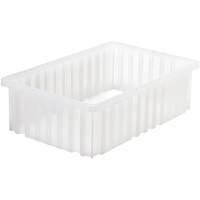 Contenant Divider Box, Plastique, 16,5" la x 10,875" p x 5" h, Gris Ottawa Fastener Supply