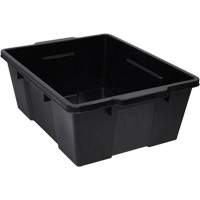 Plastic Latch Container, 15.875" W x 21" D x 7.75" H, Black Ottawa Fastener Supply
