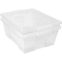 Plastic Latch Container, 15.875" W x 21" D x 7.75" H, Clear Ottawa Fastener Supply
