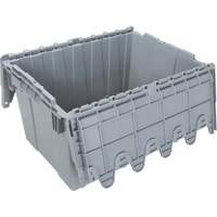 Flip Top Plastic Distribution Container, 21.65" x 15.5" x 12.5", Grey CG125 | Ottawa Fastener Supply