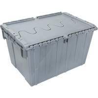 Flip Top Plastic Distribution Container, 21.65" x 15.5" x 12.5", Grey CG125 | Ottawa Fastener Supply