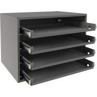 Small Bearing Rack, Steel, 4 Slots, 15-9/16" W x 11-7/8" D x 11-5/16" H, Grey Ottawa Fastener Supply
