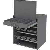 Wire and Terminal Storage Cabinet, Steel, 1 Drawers, 15-9/16" x 11-7/8" x 16-3/8", Grey Ottawa Fastener Supply