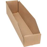 Deep Corrugated Parts Bins, 3-3/4" W x 17-1/4" D x 4-1/2" H, Beige Ottawa Fastener Supply