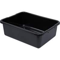 All-Purpose Ribbed-Bottom Storage Tub, 7" H x 15" D x 21" L, Plastic, Black Ottawa Fastener Supply