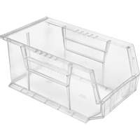 Crystal Clear Ultra Bins, 8-1/4" W x 7" H x 14-3/4" D, Clear Ottawa Fastener Supply
