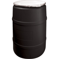 Polyethylene Drums, 55 US gal (45 imp. gal.), Open Top, Black Ottawa Fastener Supply