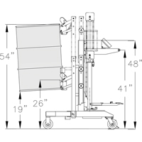 Ergonomic Drum Handler Scale Model - DM-1100-S, 30 - 85 US Gal. (25 - 70 Imperial Gal.) Ottawa Fastener Supply