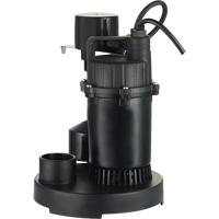 Thermoplastic Submersible Sump Pump, 2560 GPH, 115 V, 4.6 A, 1/3 HP DC842 | Ottawa Fastener Supply