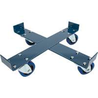 Drum Dolly, Steel, 1400 lbs. Capacity, 24" Diameter, Blue Elastic Casters Ottawa Fastener Supply