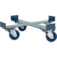 Drum Dolly, Steel, 1400 lbs. Capacity, 24" Diameter, Blue Elastic Casters Ottawa Fastener Supply