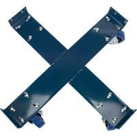 Drum Dolly, Steel, 1400 lbs. Capacity, 24" Diameter, Blue Elastic Casters Ottawa Fastener Supply