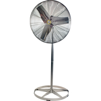 Stainless Steel Food Service Washdown Air Circulating Fans, Industrial, 1 Speed, 24" Diameter Ottawa Fastener Supply