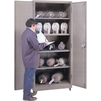 Heavy Gauge Storage Cabinets, Steel, 4 Shelves, 78" H x 36" W x 21" D, Grey FB013 | Ottawa Fastener Supply