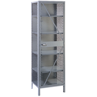 Wire Mesh Cabinet, Steel, 4 Shelves, 78" H x 24" W x 21" D, Grey FB015 | Ottawa Fastener Supply