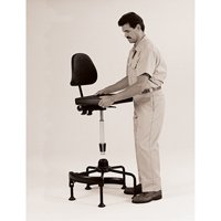 Si&egrave;ges industriels, Stationnaire, Ajustable, 38" - 45", Polyur&eacute;thane Si&egrave;ge, Noir Ottawa Fastener Supply