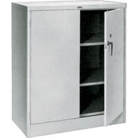 Counter High Cabinets, Steel, 2 Shelves, 42" H x 36" W x 21" D, Grey FF986 | Ottawa Fastener Supply