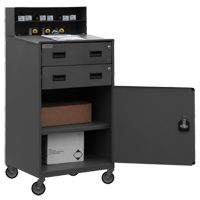 Shop Desk, 23" W x 20" D x 51" H, Grey FG789 | Ottawa Fastener Supply
