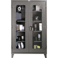 Clearview Cabinets, Steel, 4 Shelves, 60" H x 48" W x 24" D Ottawa Fastener Supply