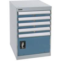Pedestal Workbench with One Door & Four Drawers, 4 Drawers, 18" W x 21" D x 28" H FH670 | Ottawa Fastener Supply
