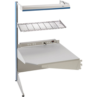 Arlink Preconfigured Workstation, 36" W x 28" D x 84" H, Single Sided Corner Add-On Ottawa Fastener Supply