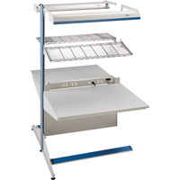 Arlink Preconfigured Workstation, 36" W x 56" D x 84" H, Double Sided Add-On Ottawa Fastener Supply