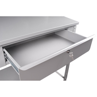 Open Floor Style Shop Desk, 34-1/2" W x 30" D x 53" H, Grey FI519 | Ottawa Fastener Supply