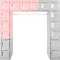 Assembled Archettes Clean Line Economy Lockers, 16 -tier, Bank of 3, 18" x 72" x 12", Steel Ottawa Fastener Supply