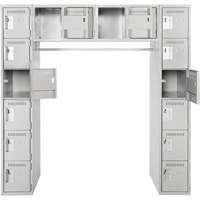 Assembled Archettes Clean Line Economy Lockers, 16 -tier, Bank of 3, 18" x 72" x 12", Steel Ottawa Fastener Supply