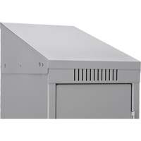 Clean Line Lockers, 2 -tier, Bank of 4, 48" x 18" x 82", Steel, Charcoal, Rivet (Assembled) Ottawa Fastener Supply