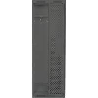 Clean Line Lockers, Bank of 2, 24" x 15" x 76", Steel, Charcoal, Rivet (Assembled), Perforated Ottawa Fastener Supply