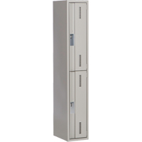 Concorde Heavy-Duty Lockers, 2 -tier, 12" x 18" x 72", Steel, Grey, Welded (Assembled) Ottawa Fastener Supply