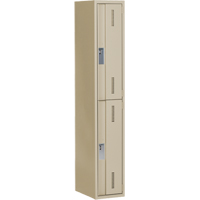 Concorde Heavy-Duty Lockers, 2 -tier, 12" x 18" x 72", Steel, Beige, Welded (Assembled) Ottawa Fastener Supply