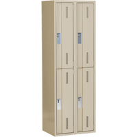 Casiers robustes Concorde, 2 niveaux, Bloc de 2, 24" x 18" x 72", Acier, Beige, Soud&eacute; (assembl&eacute;) Ottawa Fastener Supply
