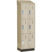 Casiers robustes Concorde, 3 niveaux, Bloc de 2, 24" x 18" x 82", Acier, Beige, Soud&eacute; (assembl&eacute;) Ottawa Fastener Supply