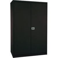 Deep Hi-Boy Storage Cabinet, Steel, 4 Shelves, 72" H x 36" W x 24" D, Black FJ882 | Ottawa Fastener Supply