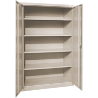 Deep Hi-Boy Storage Cabinet, Steel, 4 Shelves, 72" H x 36" W x 24" D, Beige FJ883 | Ottawa Fastener Supply