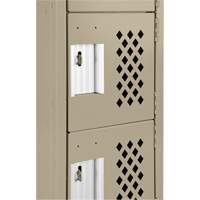 Assembled Lockerettes Clean Line Perforated Economy Lockers, 6 -tier, 18" x 72" x 12", Steel Ottawa Fastener Supply