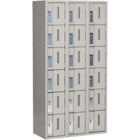 Concorde Heavy-Duty Lockers, 6 -tier, Bank of 3, 36" x 18" x 72", Steel, Grey, Welded (Assembled) Ottawa Fastener Supply