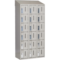 Concorde Heavy-Duty Lockers, 6 -tier, Bank of 3, 36" x 18" x 78", Steel, Grey, Welded (Assembled) Ottawa Fastener Supply