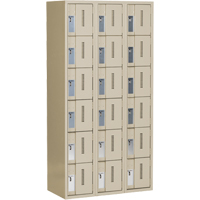 Concorde Heavy-Duty Lockers, 6 -tier, Bank of 3, 36" x 18" x 72", Steel, Beige, Welded (Assembled) Ottawa Fastener Supply