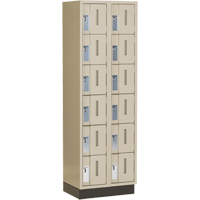 Casiers robustes Concorde, 6 niveaux, Bloc de 2, 24" x 18" x 76", Acier, Beige, Soud&eacute; (assembl&eacute;) Ottawa Fastener Supply