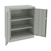 Counter High Cabinet, Steel, 2 Shelves, 42" H x 36" W x 18" D, Light Grey FL643 | Ottawa Fastener Supply