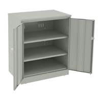 Deluxe Counter High Cabinet, Steel, 2 Shelves, 42" H x 36" W x 24" D, Light Grey FL644 | Ottawa Fastener Supply