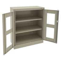 C-Thru Counter High Cabinet, Steel, 2 Shelves, 42" H x 36" W x 18" D FL647 | Ottawa Fastener Supply
