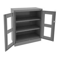 C-Thru Counter High Cabinet, Steel, 2 Shelves, 42" H x 36" W x 18" D Ottawa Fastener Supply