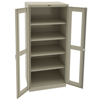 Deluxe C-Thru Storage Cabinet, Steel, 4 Shelves, 78" H x 36" W x 24" D FL649 | Ottawa Fastener Supply