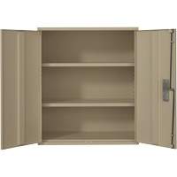 Lo-Boy Storage Cabinet, Steel, 2 Shelves, 40" H x 36" W x 18" D, Beige Ottawa Fastener Supply