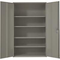 Extra Wide Hi-Boy Storage Cabinet, Steel, 4 Shelves, 72" H x 48" W x 24" D, Grey Ottawa Fastener Supply