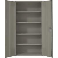 Hi-Boy Storage Cabinet, Steel, 4 Shelves, 72" H x 36" W x 18" D, Grey Ottawa Fastener Supply